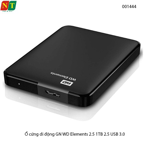 Ổ cứng di động WD Elements 2.5" 2TB – USB 3.0 (tương thích USB 2.0) – Chính hãng – Full VAT – BH 24T