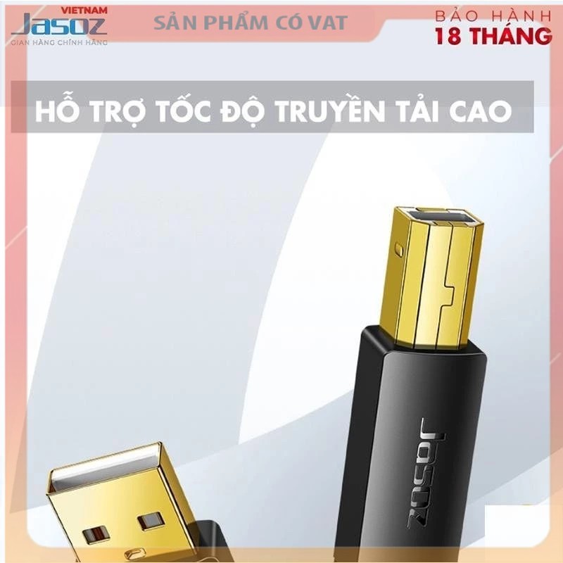 Dây USB máy in 3m JASOZ T-D117 Hàng Chính Hãng
