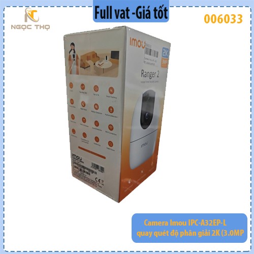 Camera Imou IPC-A32EP-L wifi quay quét 2K 3.0MP – đàm thoại 2 chiều – chính hiệu – full VAT