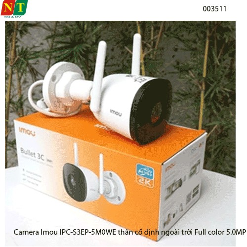 Camera WiFi Ngoài Trời iMOU IPC-S3EP-5M0WE (Bullet 3 5MP) – Full Color – Đàm Thoại 2 Chiều - hàng chính hãng - full vat