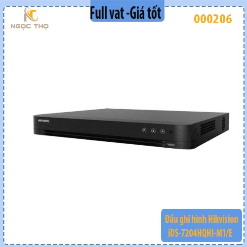 Đầu ghi hình HIKVISION iDS-7204HQHI-M1/E – 4 kênh AI thông minh – Hàng chính hãng, Full VAT