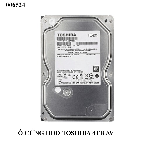 Ổ cứng HDD Toshiba S300 4TB (AV/Surveillance) 3.5" – SATA 6Gb/s – 5400rpm – Cache 128/256MB – Chính hãng | Full VAT