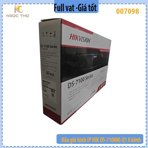 Đầu ghi hình IP HIKVISION DS-7108NI-Q1/M – NVR 8 kênh – Vỏ sắt – Hàng chính hãng – Full VAT
