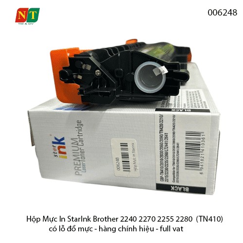Hộp Mực In StarInk Brother 2240 2270 2255 2280  (TN410)  có lỗ đổ mực - hàng chính hiệu - full vat