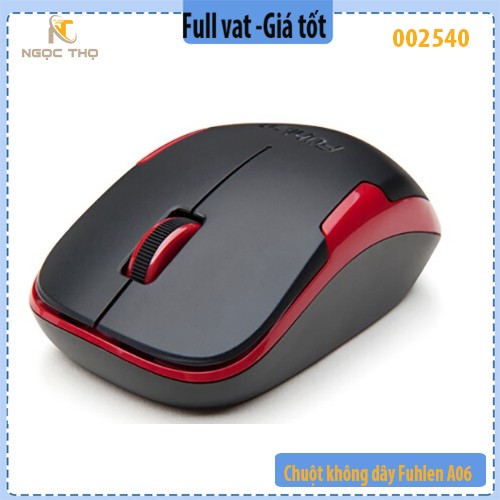 Chuột không dây Fuhlen A06G – Nano 2.4GHz – 1000 DPI – Ergonomic – Màu đen - chính hãng - full vat