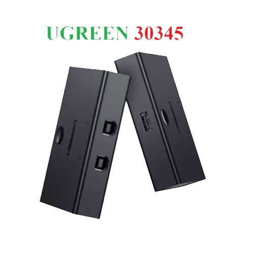 Bộ chia máy in Ugreen 30345 – USB 2.0 – 1 ra 2 hoặc 2 vào 1 – chia sẻ máy in, USB tiện lợi – chính hãng – full VAT