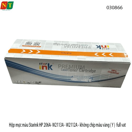 Hộp mực Starink HP 206A – W2112A (Yellow, màu vàng , Không Chip) – Có lỗ đổ mực – Chính hiệu – Full VAT