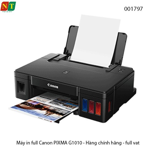 Máy in phun màu Canon PIXMA G1010 – kèm mực GI-790 chính hãng – khổ A4 – đơn năng – full VAT