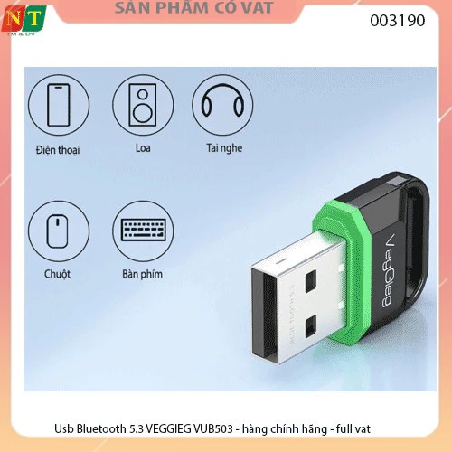 Usb Bluetooth 5.3 VEGGIEG VUB503 - hàng chính hãng - full vat