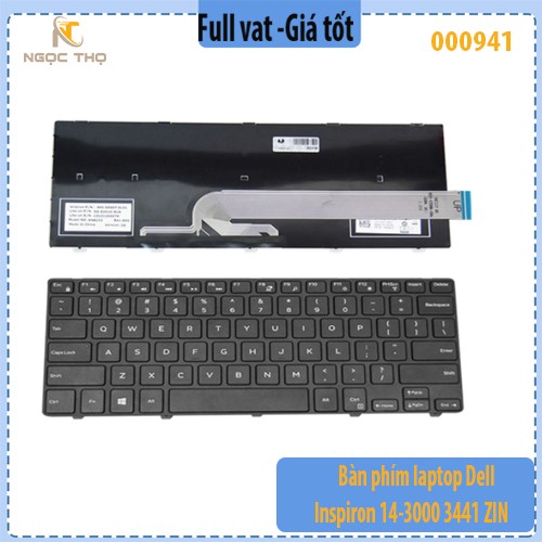 Bàn phím laptop Dell 3441 3442 3443 3451 3458 3459 3467 3468 5442 5443 7447 – Hàng zin – Không đèn - full vat