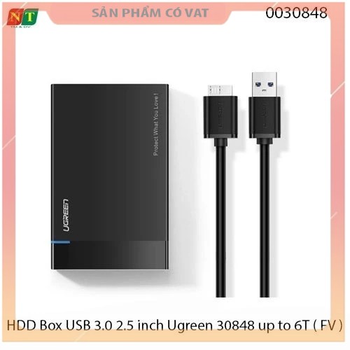 Hộp đựng ổ cứng HDD Box USB 3.0 2.5 inch Ugreen 30848 up to 6T - Full vat
