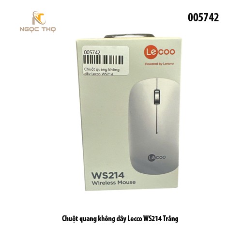Chuột quang không dây Lecco WS214 Trắng – Nhỏ gọn, tiện dụng, thời trang, full VAT
