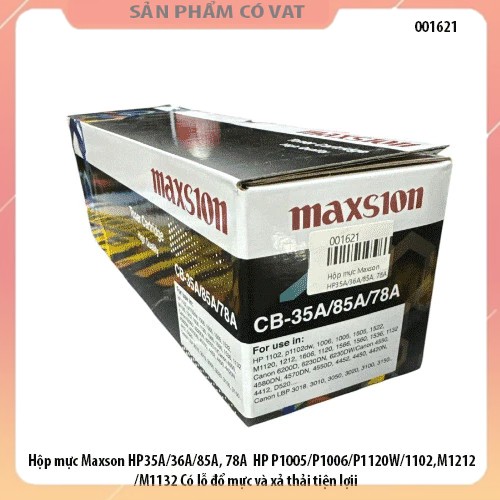 Hộp mực Maxson HP35A/36A/85A, 78A  HP P1005/P1006/P1120W/1102,M1212/M1132 Có lỗ đổ mực và xả thải tiện lợi