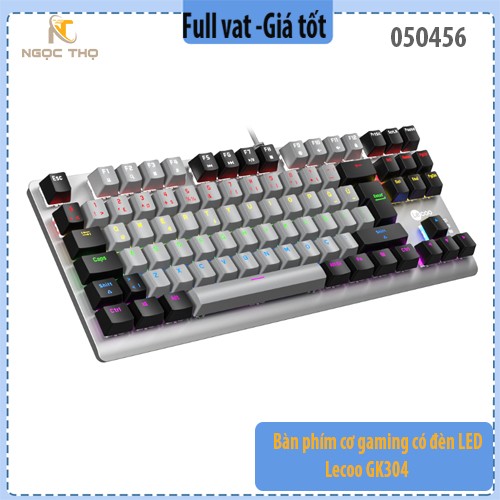 Bàn phím cơ gaming Lecoo GK304 RGB – Brown Switch – TKL 87 phím – Xám đen cá tính – Hàng chính hãng – Full VAT