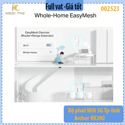 Bộ phát Wi-Fi 5G TP-Link Archer NX200 – Router 5G AX1800 Wi-Fi 6, Gigabit, Băng tần kép – Hàng chính hãng – Full VAT
