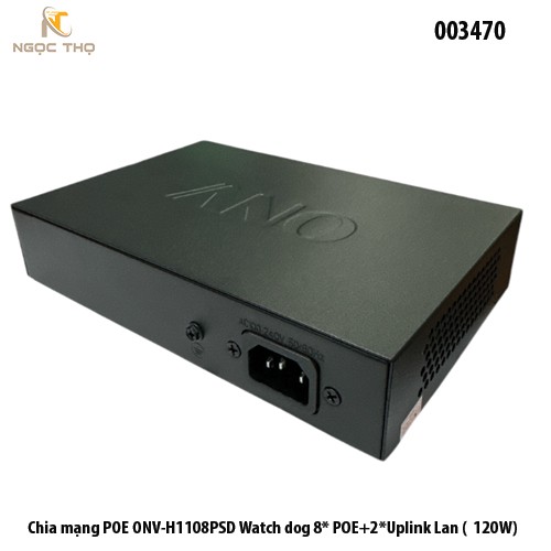 Switch PoE ONV-H1108PLS – Bộ Chia Mạng 8 Cổng 10/100Mbps – Chuẩn IEEE 802.3af/at – Vỏ Thép – Hàng Chính Hãng