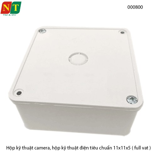 Hộp Kỹ Thuật Camera / Hộp Kỹ Thuật Điện 11x11x5 – Hộp Box Bảo Vệ Nguồn Ngoài Trời – Nhựa ABS Chống Mưa – Full VAT