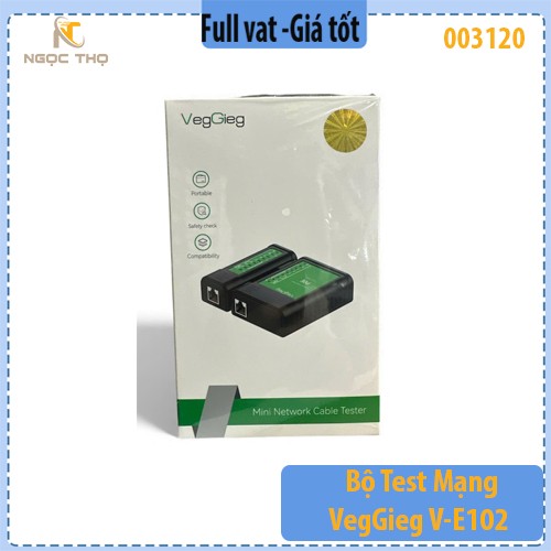 Bộ Test Mạng VegGieg V-E102 - VE102 - Màn Hình LCD 2.8 inch – Hỗ Trợ Cat5e / Cat6 – Hàng Chính Hãng – Full VAT