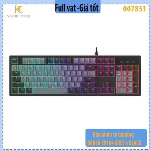 Bàn phím cơ Gaming DAREU EK104 GREY x BLACK - hàng chính hãng - full vat