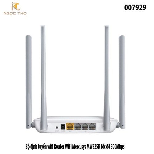 Bộ định tuyến wifi Router WiFi Mercusys MW325R tốc độ 300Mbps - Dễ dàng cài đặt - Vùng phủ sóng rộng - Bảo hành 2 năm