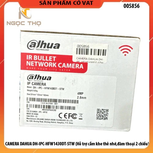 CAMERA DAHUA DH-IPC-HFW1430DT-STW (Hỗ trợ cắm khe thẻ nhớ,đàm thoại 2 chiều)