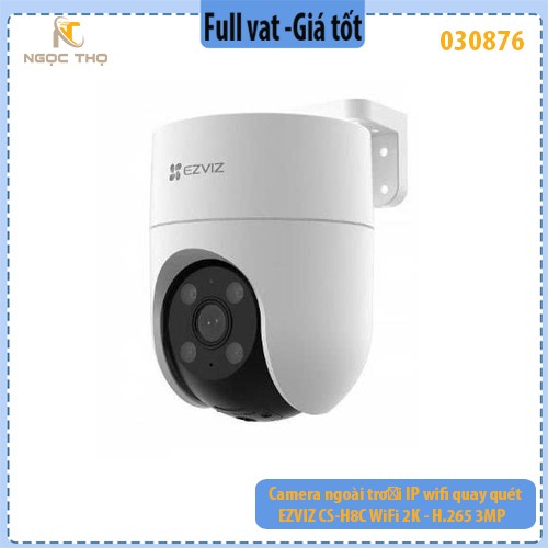 Camera WiFi Ngoài Trời EZVIZ CS-H8C 3MP – Quay Quét 360° | Có Màu Ban Đêm | Đàm Thoại 2 Chiều | Còi Báo Động - chính hãn