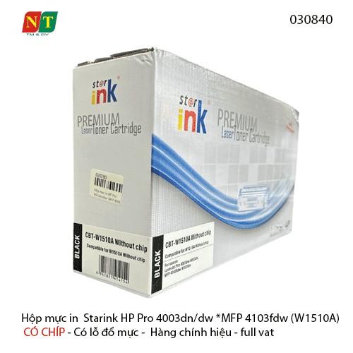 Hộp mực in  Starink HP Pro 4003dn/dw *MFP 4103fdw - W1510A - 151A - Có chíp - hàng chính hiệu - Full vat