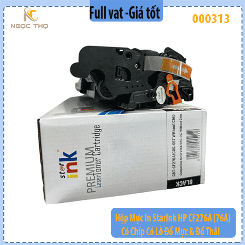 Hộp Mực In StarInk HP CF276A (76A) – Có Chíp – Có Lỗ Đổ Mực & Đổ Thải – Chính Hiệu – Full VAT