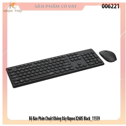 Bộ Bàn Phím Chuột Không Dây Rapoo X260S Black_11559
