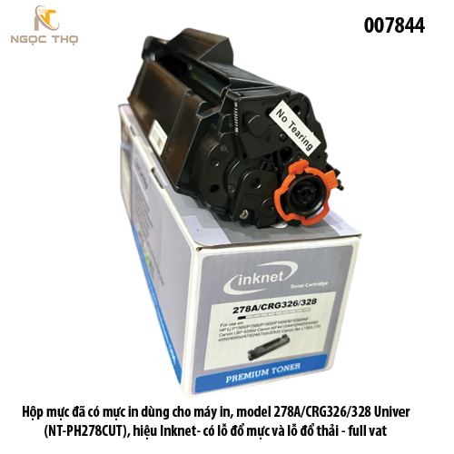 Hộp mực in Inknet HP P1560 / 1606 (CE278A / CRG328) – 2K trang – 78A – Chính hiệu – Full VAT