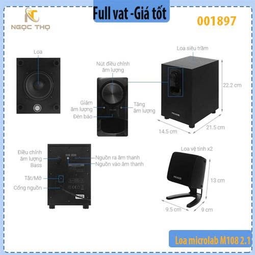 Loa Microlab Bluetooth M106 2.1 BT - hàng chính hãng - full vat
