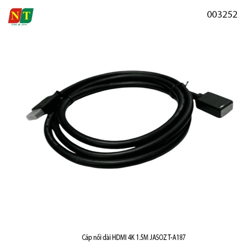Cáp Nối Dài HDMI 4K 1.5M JASOZ T-A187 – Chính Hãng, Full VAT | 4K Ultra HD, Băng Thông 18Gbps