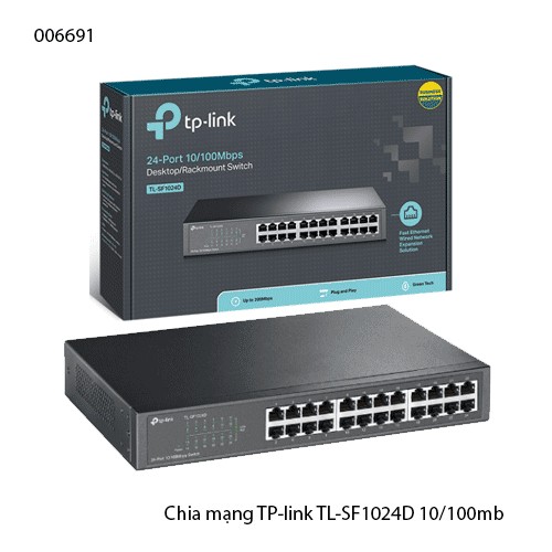 Switch TP-Link SF1024D – Bộ Chia Mạng TPlink 24 Cổng 10/100Mbps – Dạng Rack 19 inch – Plug & Play – Chính Hãng