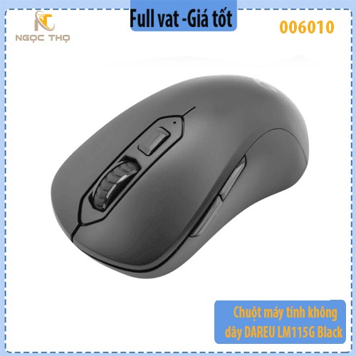 Chuột máy tính không dây DAREU LM115G Black – Nhỏ gọn, tiện dụng, chính hãng, full VAT