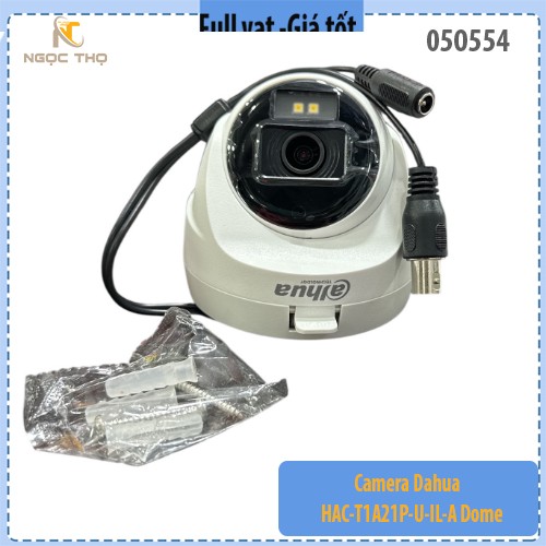 Camera Dome Dahua HAC-T1A21P-U-IL-A 2MP – Có Mic Thu Âm – Hồng Ngoại & LED Ánh Sáng Trắng – Hàng Chính Hãng – Full VAT