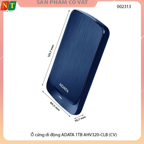 Ổ cứng di động ADATA 1TB AHV320-CLB - Ổ cứng cắm ngoài di động ADATA 1TB AHV320-CLB - Hàng chính hãng - Full vat