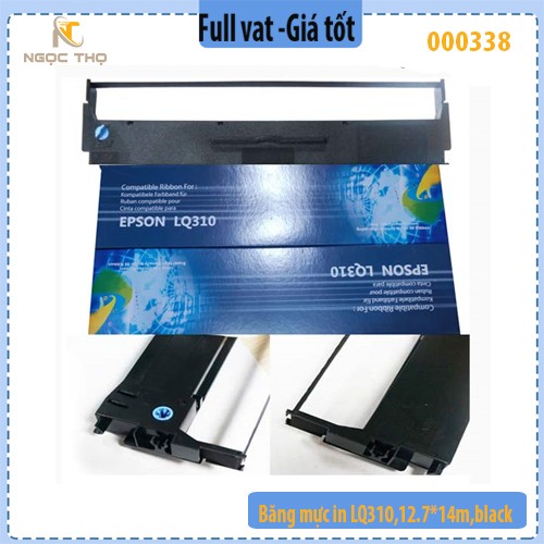 Combo 10 Ruy Băng Mực TECH LQ310 / LQ-310 / LX-310 – Kích Thước 12.7mm x 14m – Màu Đen – Chính Hiệu – Full VAT