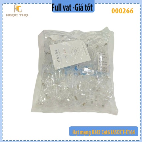 Hạt mạng Cat6 Hộp 100C Chân Đồng Mạ Vàng 1U Jasoz T-E164 - hàng chính hãng - full vat