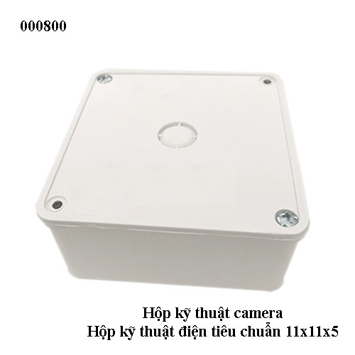 Hộp Kỹ Thuật Camera / Hộp Kỹ Thuật Điện 11x11x5 – Hộp Box Bảo Vệ Nguồn Ngoài Trời – Nhựa ABS Chống Mưa – Full VAT