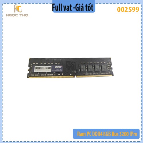 Ram PC DDR4 8GB Bus 3200 IPro – Chính hiệu – Full VAT