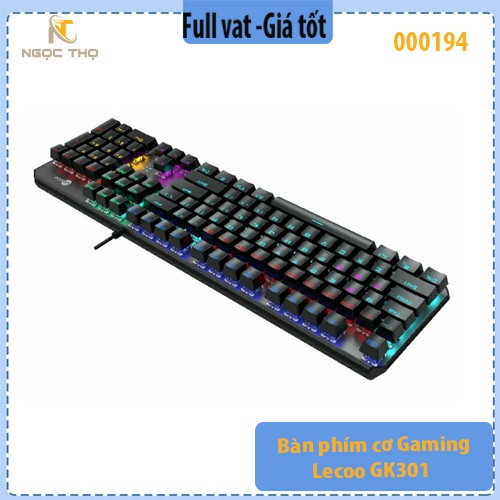 Bàn phím cơ Gaming Lecoo GK301 – Blue Switch – LED RGB – Gõ Cực Sướng – Full VAT