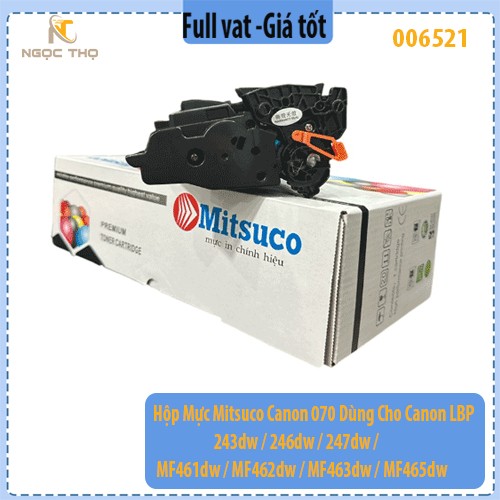 Hộp Mực Mitsuco Canon 070 – Dùng Cho Canon LBP 243dw / 246dw / 247dw / MF461dw / MF462dw / MF463dw / MF465dw – Không Chi