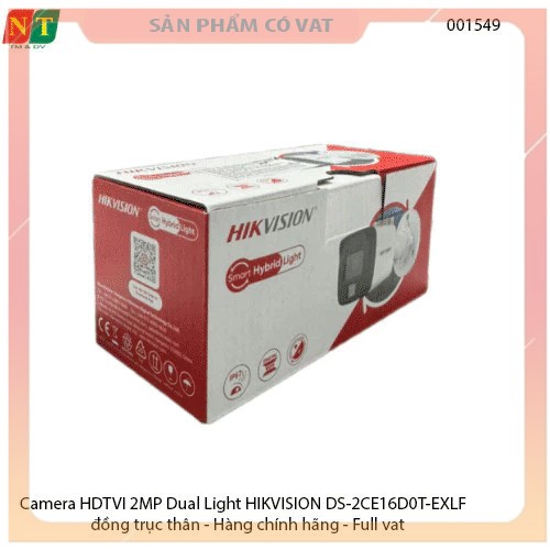 Camera HDTVI 2MP Dual Light HIKVISION DS-2CE16D0T-EXLF - Hàng chính hãng - Full vat