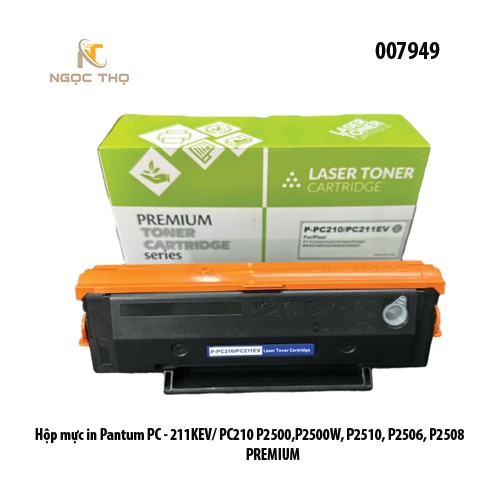 Hộp mực Premium Pantum PC‑211KEV / PC‑210 – 1.600 trang – Có lỗ đổ mực & đổ thải – Dùng cho P2200 / P2500 / M6500