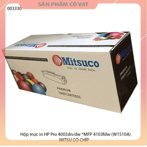 Hộp mực in Mitsu HP Pro 4003dn/dw *MFP 4103fdw (W1510A) 510A có chíp - full vat