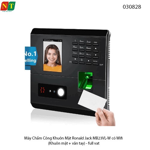 Máy Chấm Công Khuôn Mặt Ronald Jack MB23VL-W – Nhận Diện Khuôn Mặt & Vân Tay – Hỗ Trợ Wifi  (Hỗ trợ cài đặt ultraview)