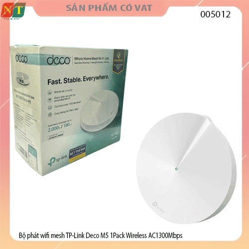 Bộ phát wifi mesh TP-Link Deco M5 1Pack Wireless AC1300Mbps - Chính hãng - Full vat