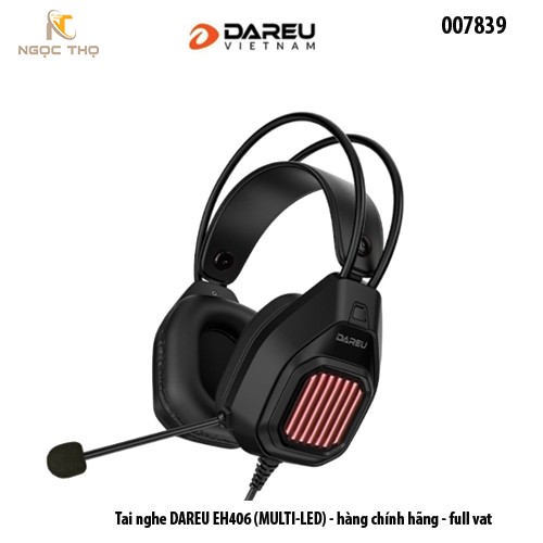 Tai Nghe Gaming DareU EH406 – Giả Lập Âm Thanh 7.1 – Driver 50mm – LED Đa Màu – USB – Hàng Chính Hãng – Full VAT