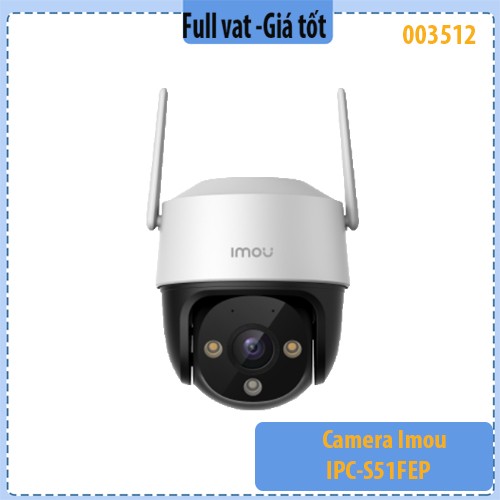 Camera Wifi Full Color IMOU IPC-S51FEP 5MP 3K – Đàm thoại 2 chiều – Có màu ban đêm – Còi & đèn báo động – Chính hãng – F