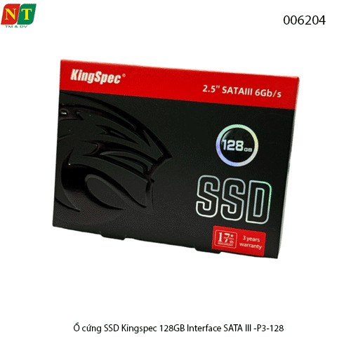 Ổ Cứng SSD Kingspec 128GB SATA III – Đọc ~500MB/s – Chính hãng – Full VAT